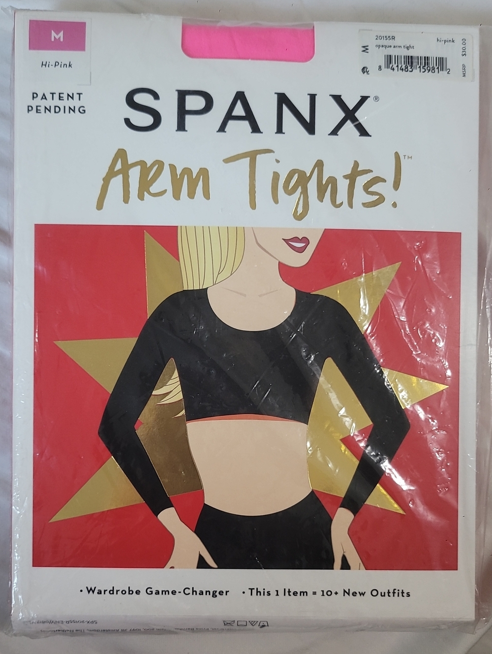 SPANX Hi Pink Arm Tights with Hi-Pink Accent
